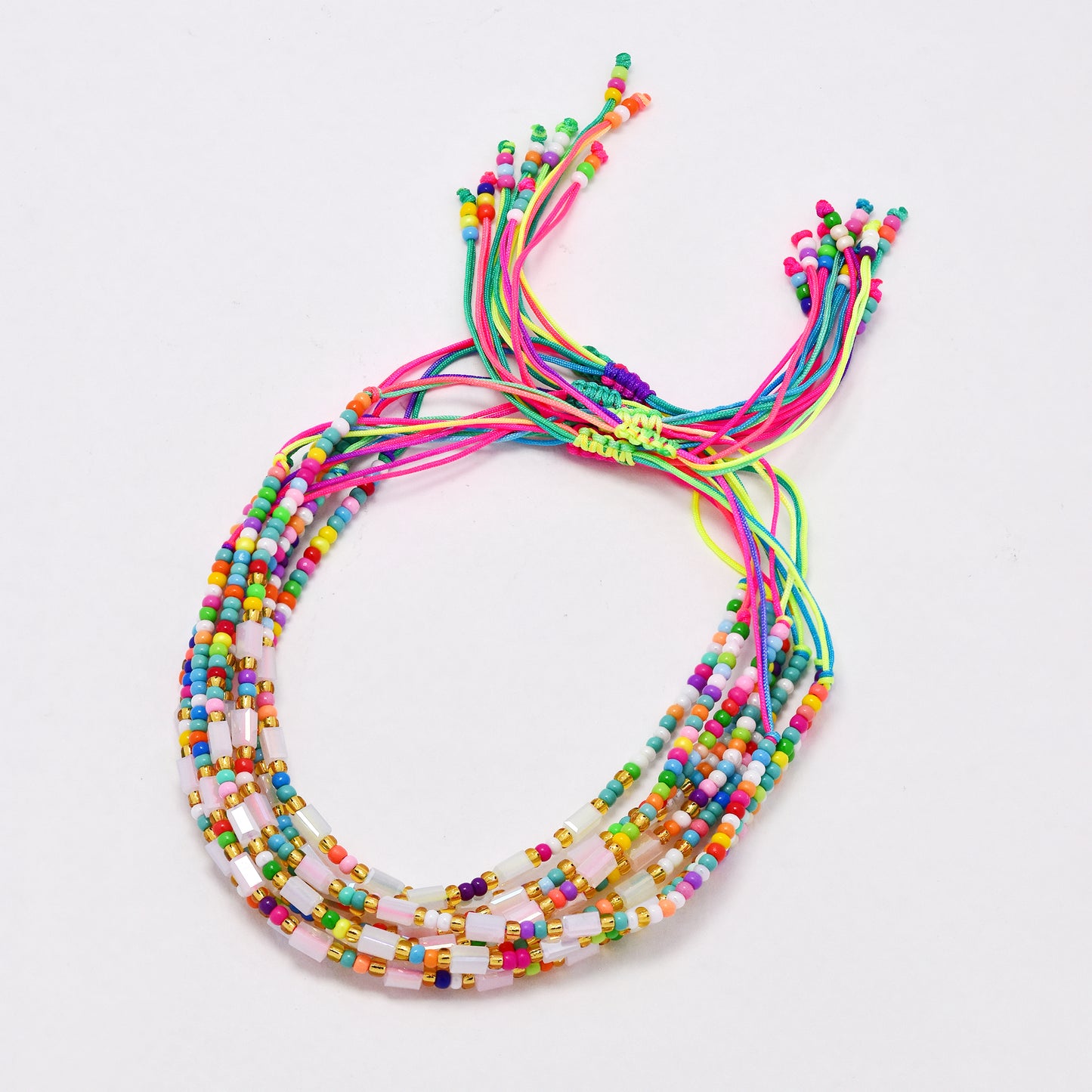 YB6677 - Fashion adjustable beaded bracelet - 10 pc / pack