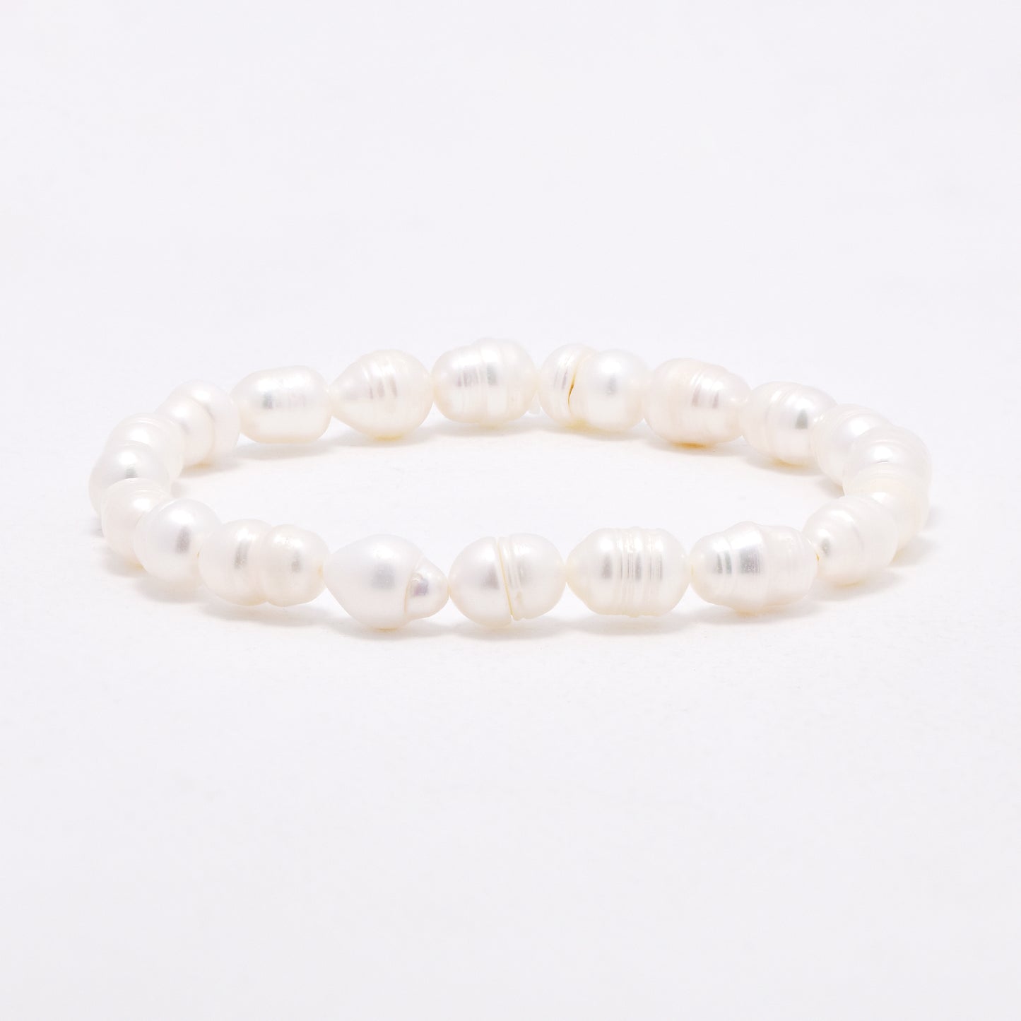 YB6691 - Freshwater pearl stretch bracelet - 10-12mm x 7mm