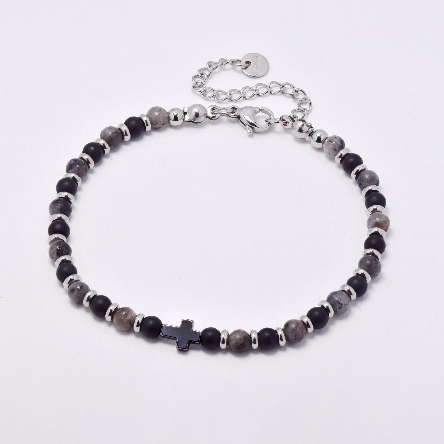 YB7761 - Volcanic rock & natural stone 19cm + 5cm bracelet