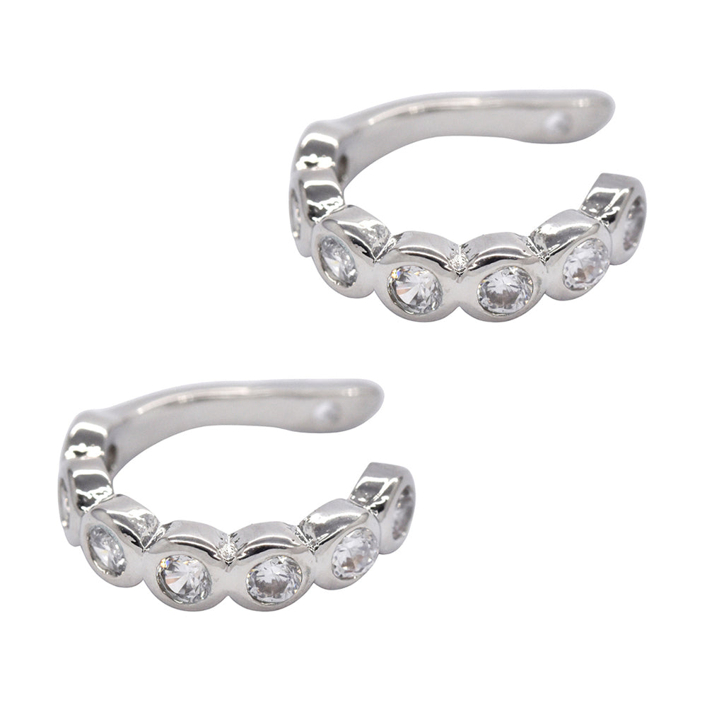2 Pack premium tube crystal Ear cuff - YBJ3354