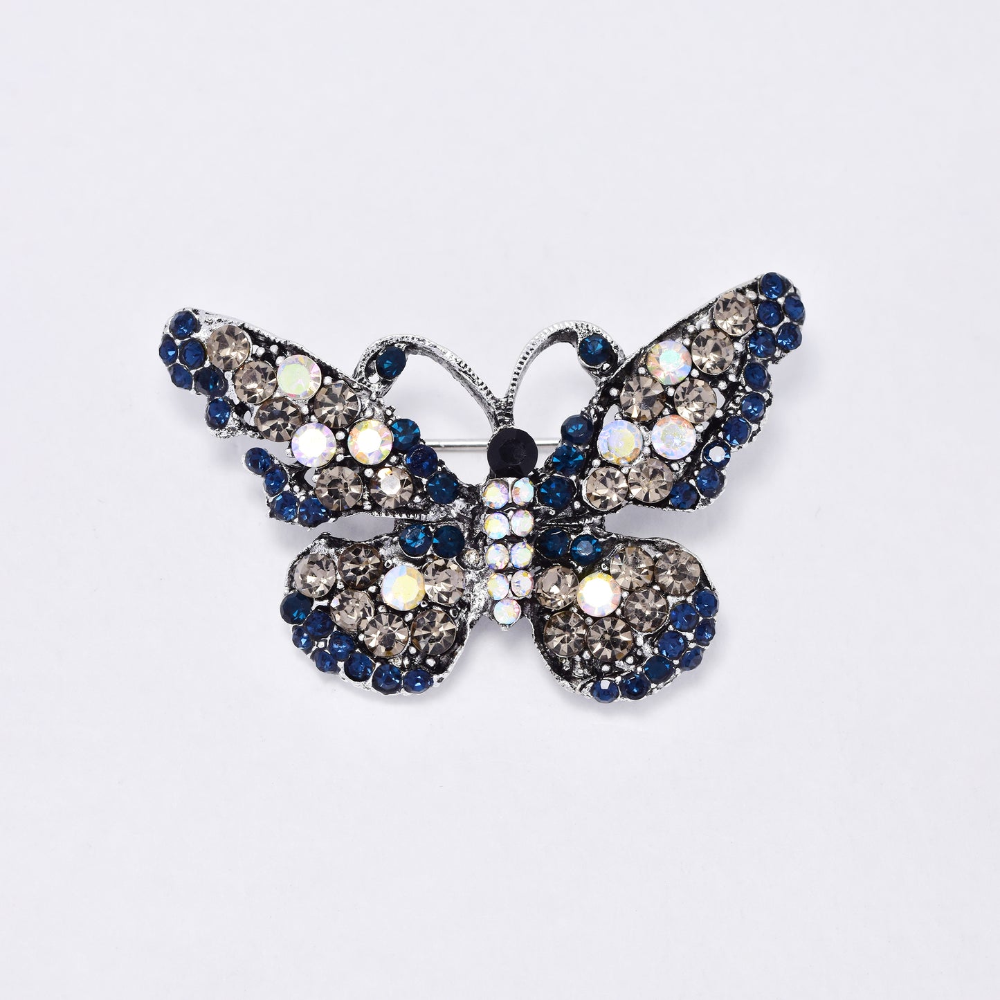 YBR6352 - Fashion butterfly with crystals brooch