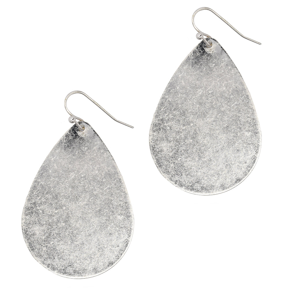 YE3493 - Matte teardrop statement hanging fashion earring