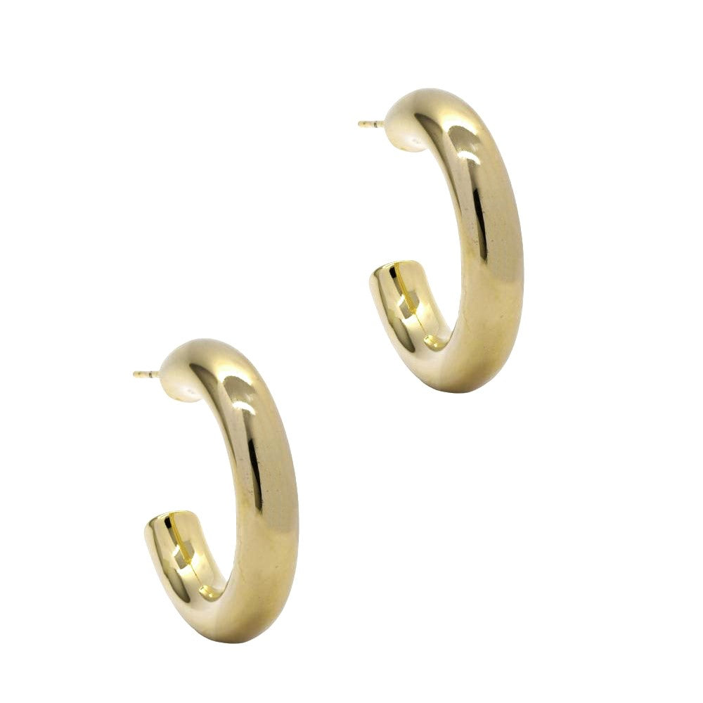25mm x 5mm tube hoop fashion earring - YE3777