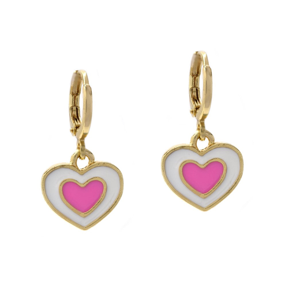 Gold plated huggie fashion earrings - YE4385RN