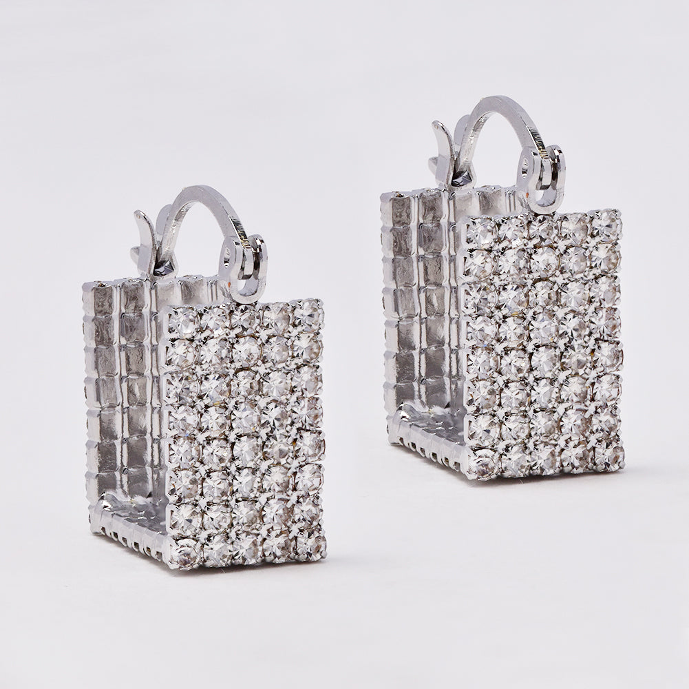5 Row crystal square hoop fashion earring - YE5094