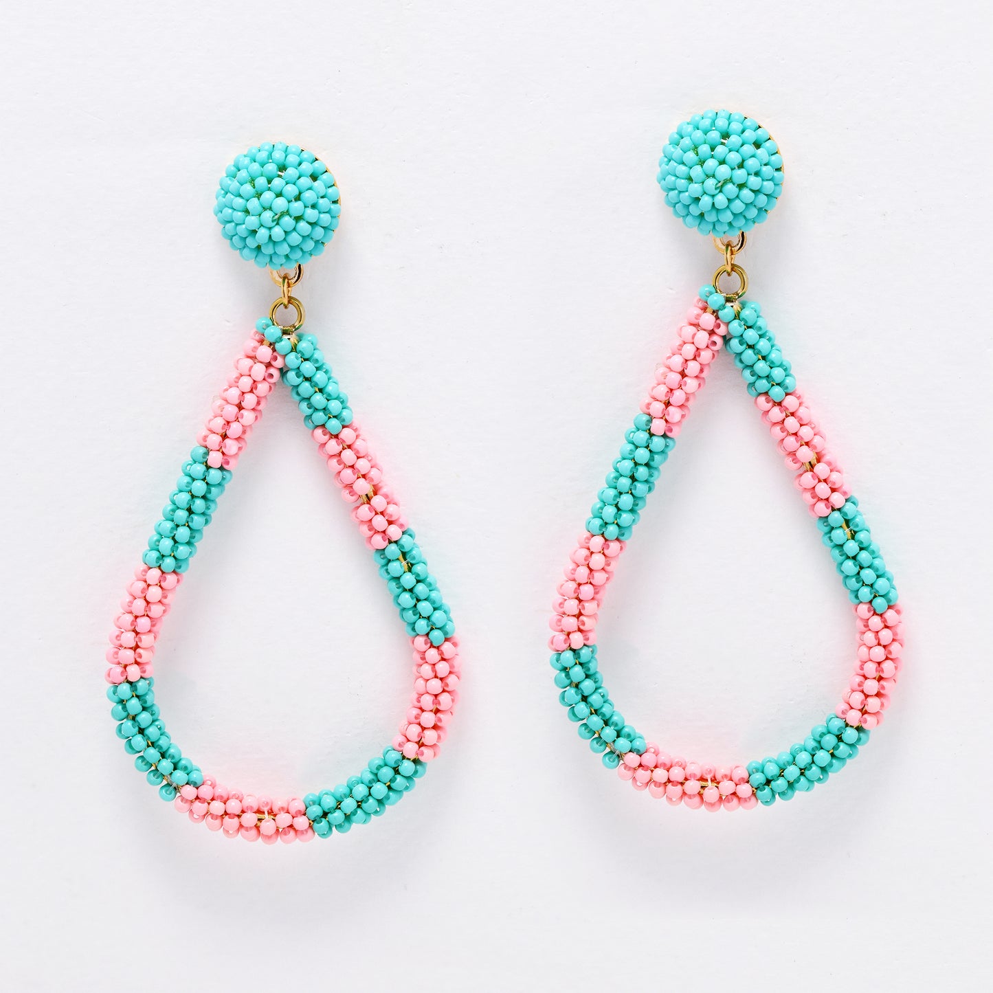 YE6175 - Teardrop drop beaded fashion earrings