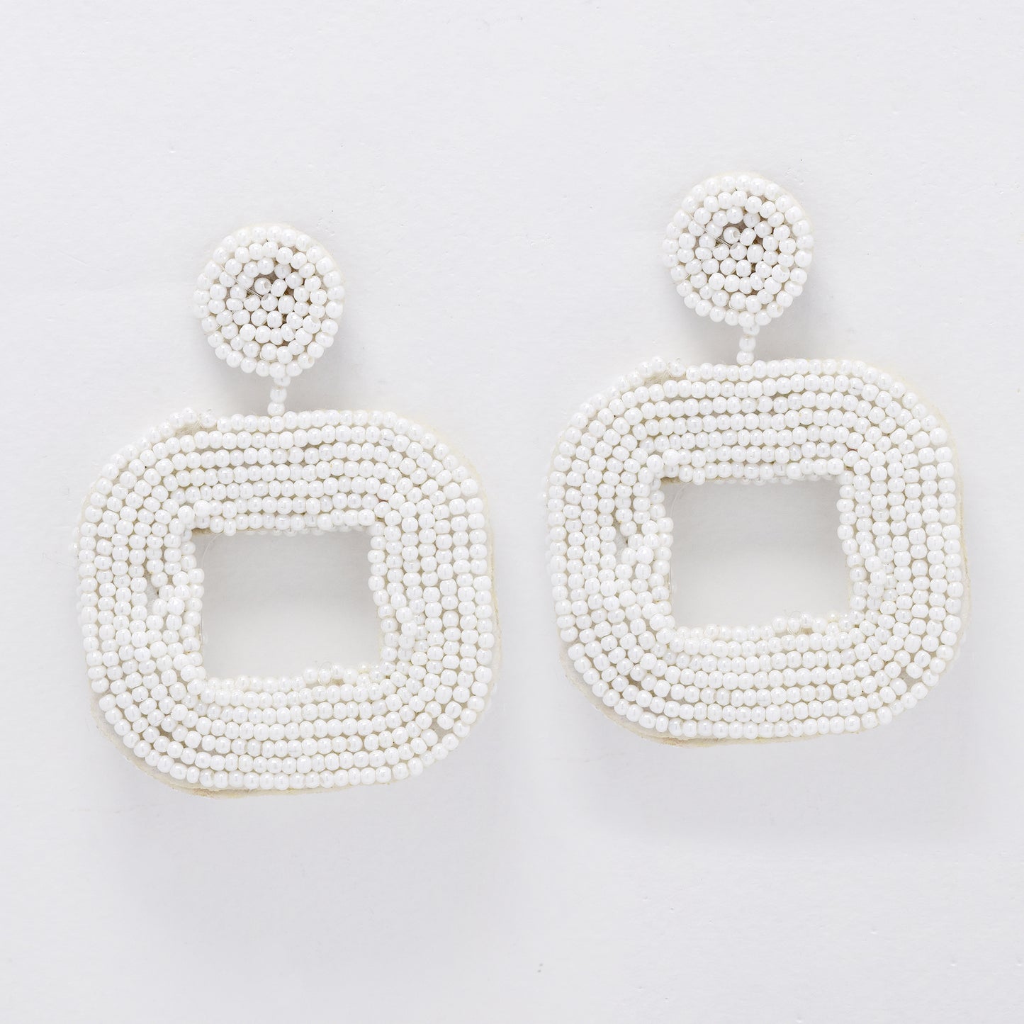 YE6180 - Square drop beaded fashion earrings
