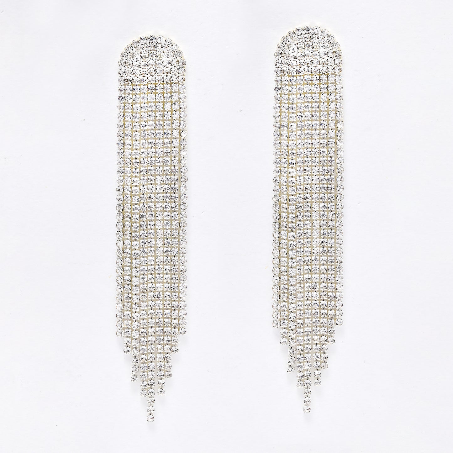 YE6210 - Diamante cascading waterfall earrings