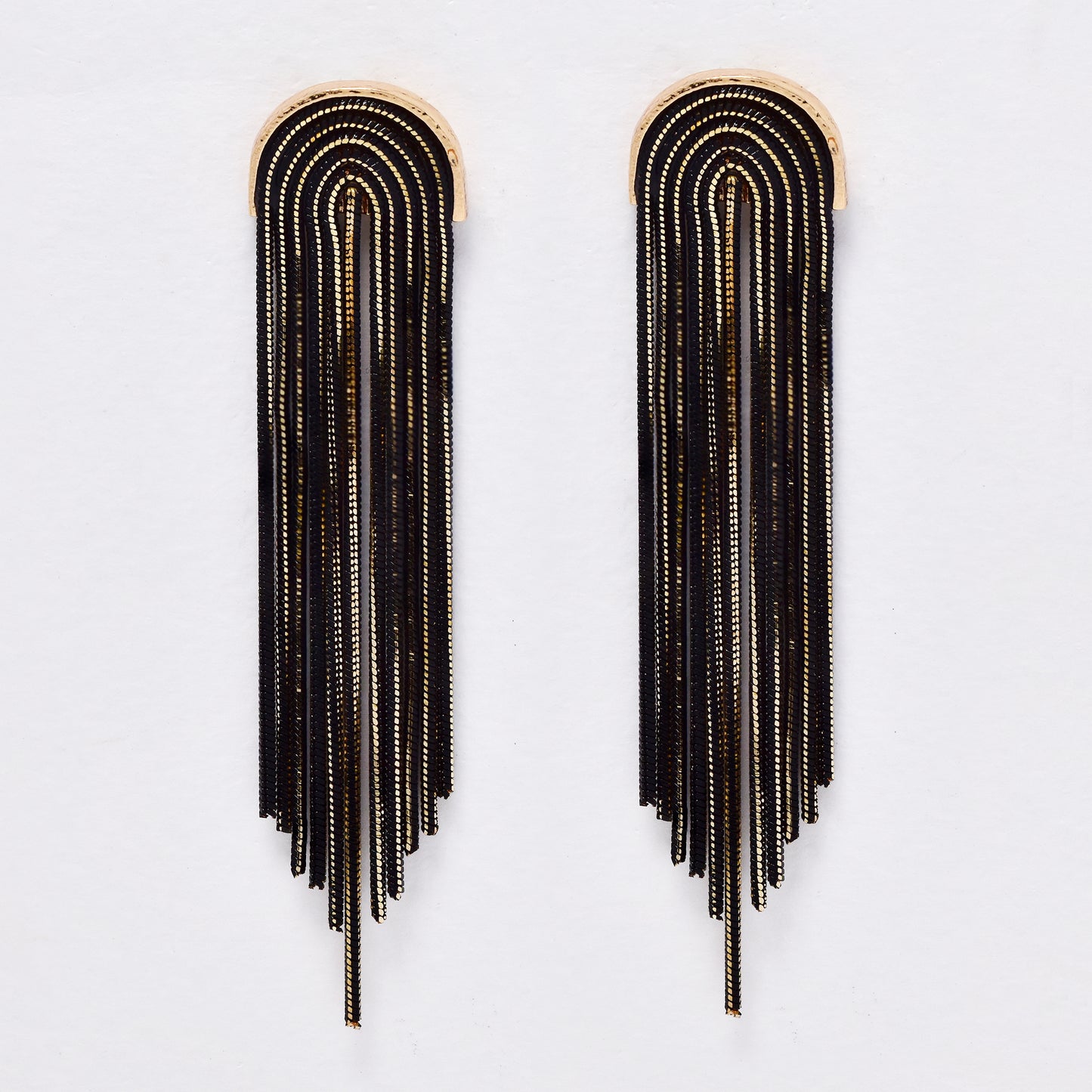 YE6248 - 6.2cm fringe drop earrings