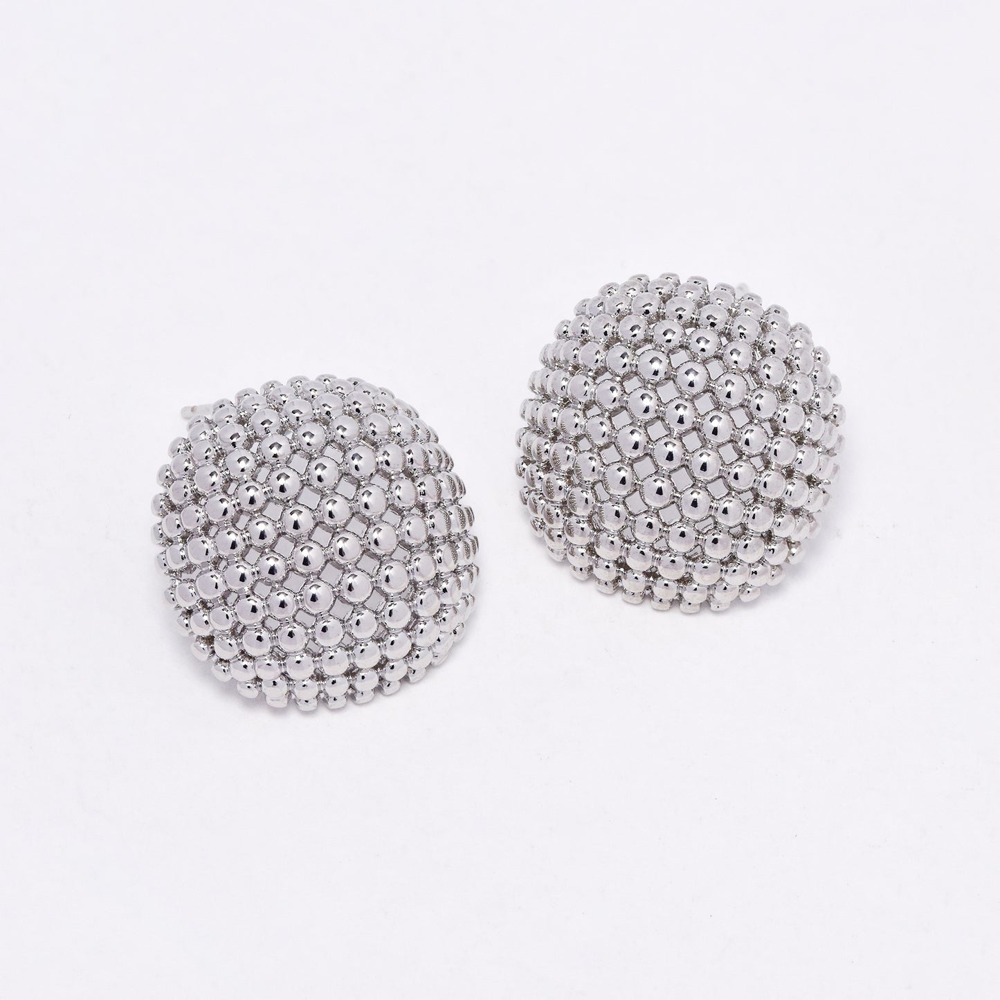 YE6715 - Fashion 21mm round mesh studs