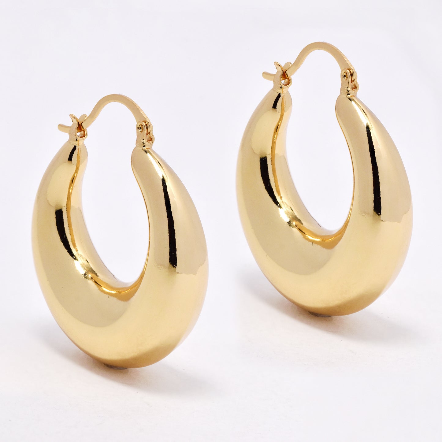 YE6722 - Fashion 35mm large chunky creole hoops