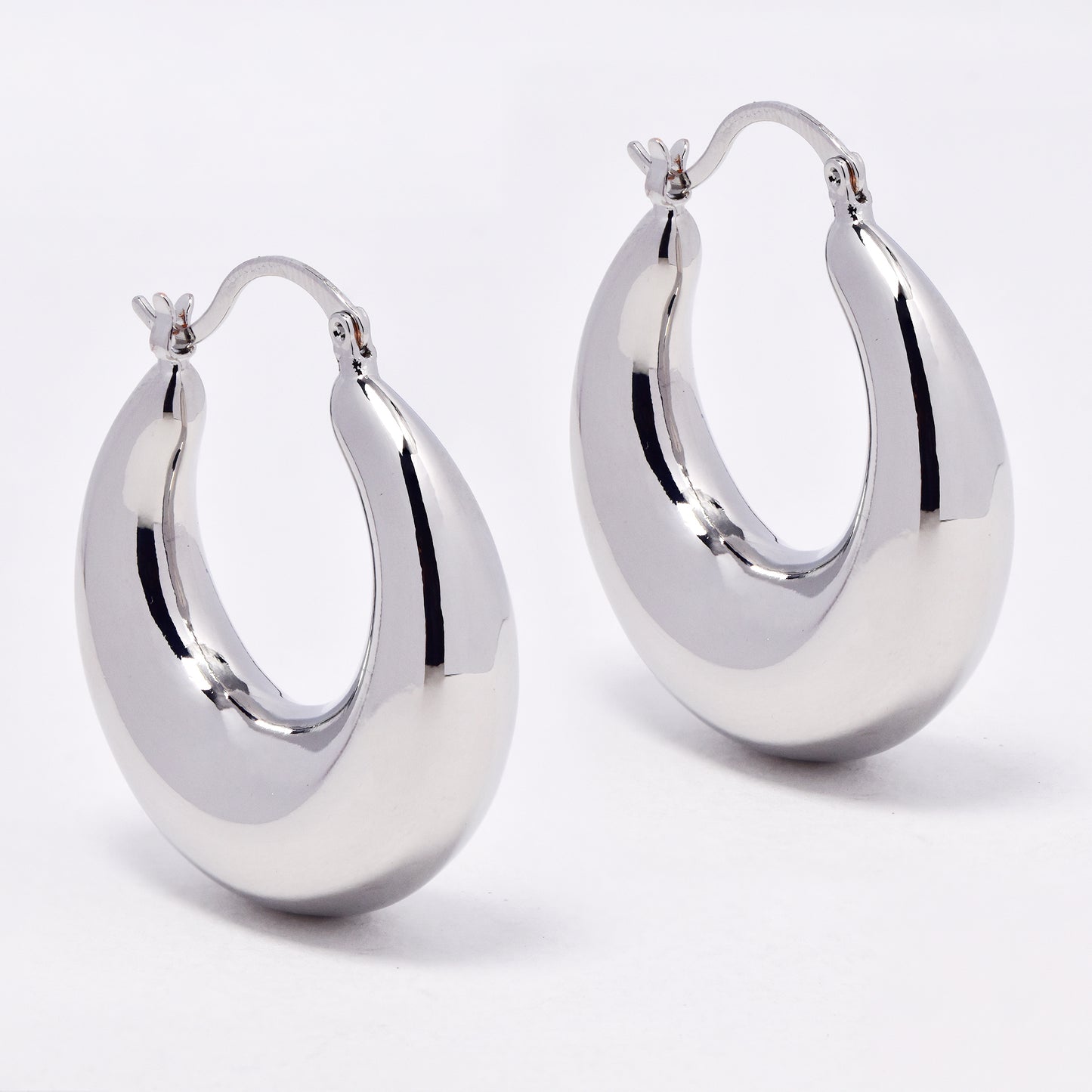 YE6722 - Fashion 35mm large chunky creole hoops