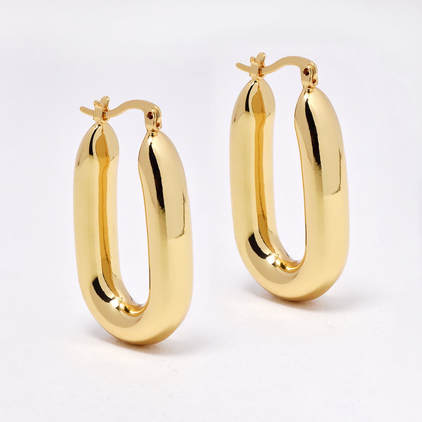 YE6726 - Fashion 37mm x 7mm medium oval hoops