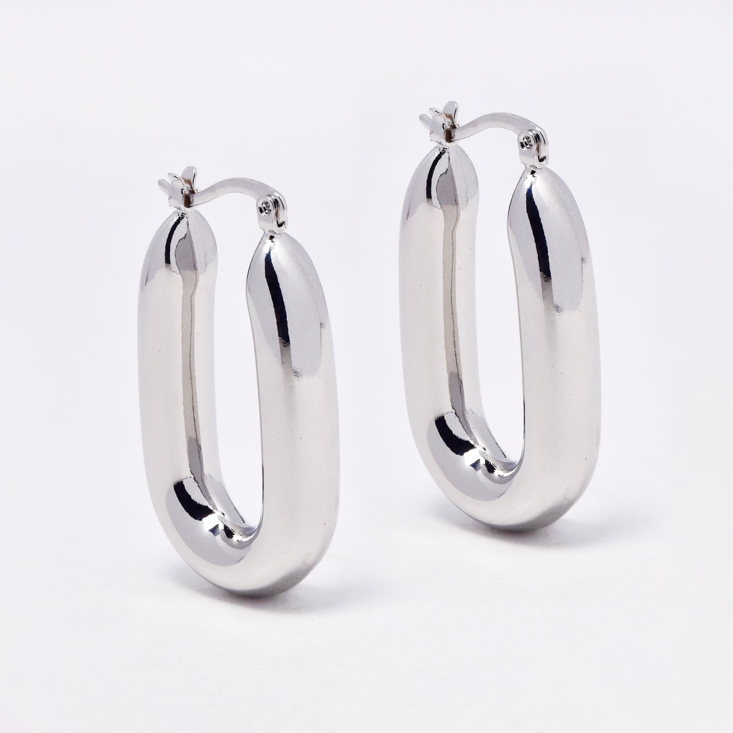YE6726 - Fashion 37mm x 7mm medium oval hoops
