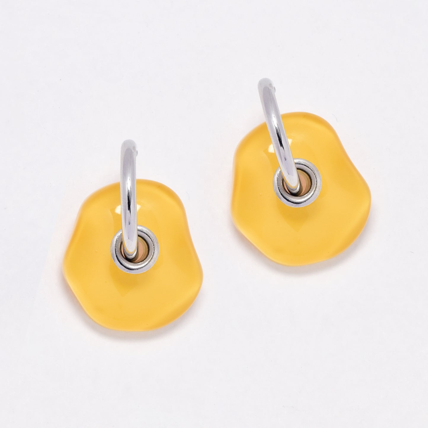 YE6740 - Fashion organic drop hoop studs