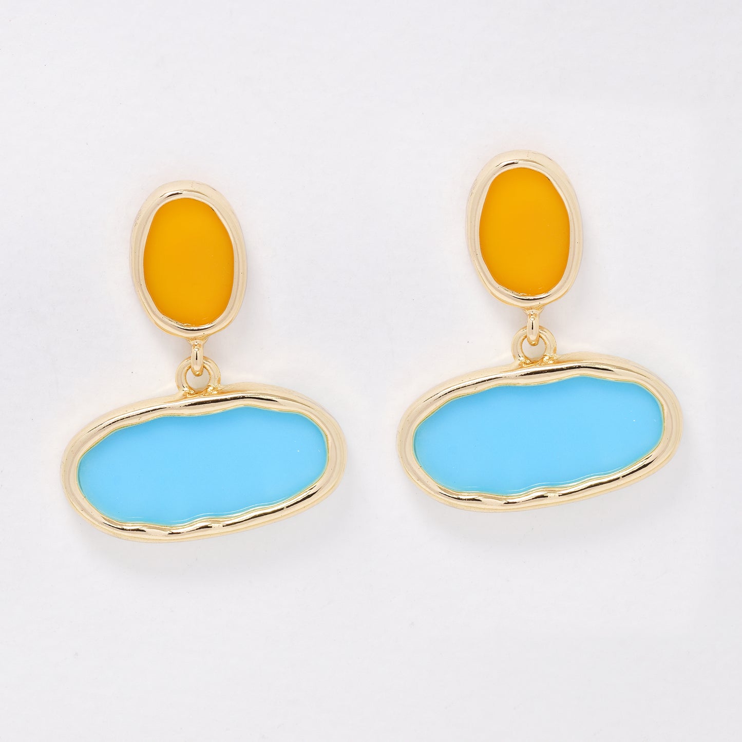 YE6742 - Fashion two tone drop studs