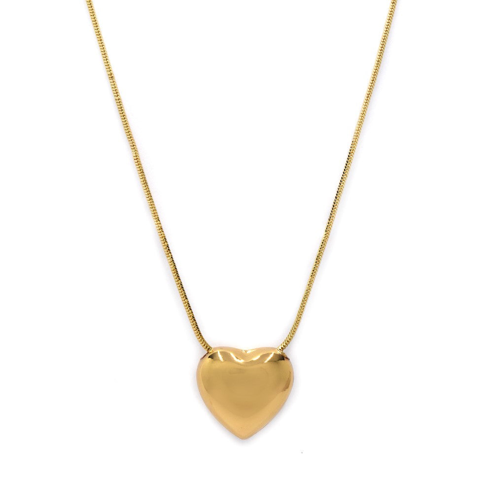 Fashion gold plated heart necklace - YN4232