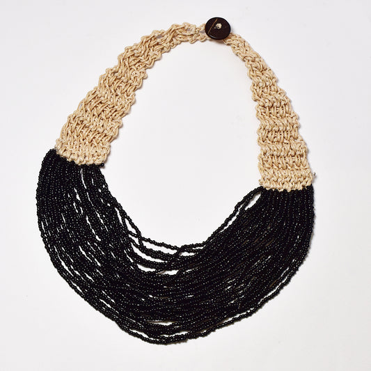 Fashion multi strand beaded necklace