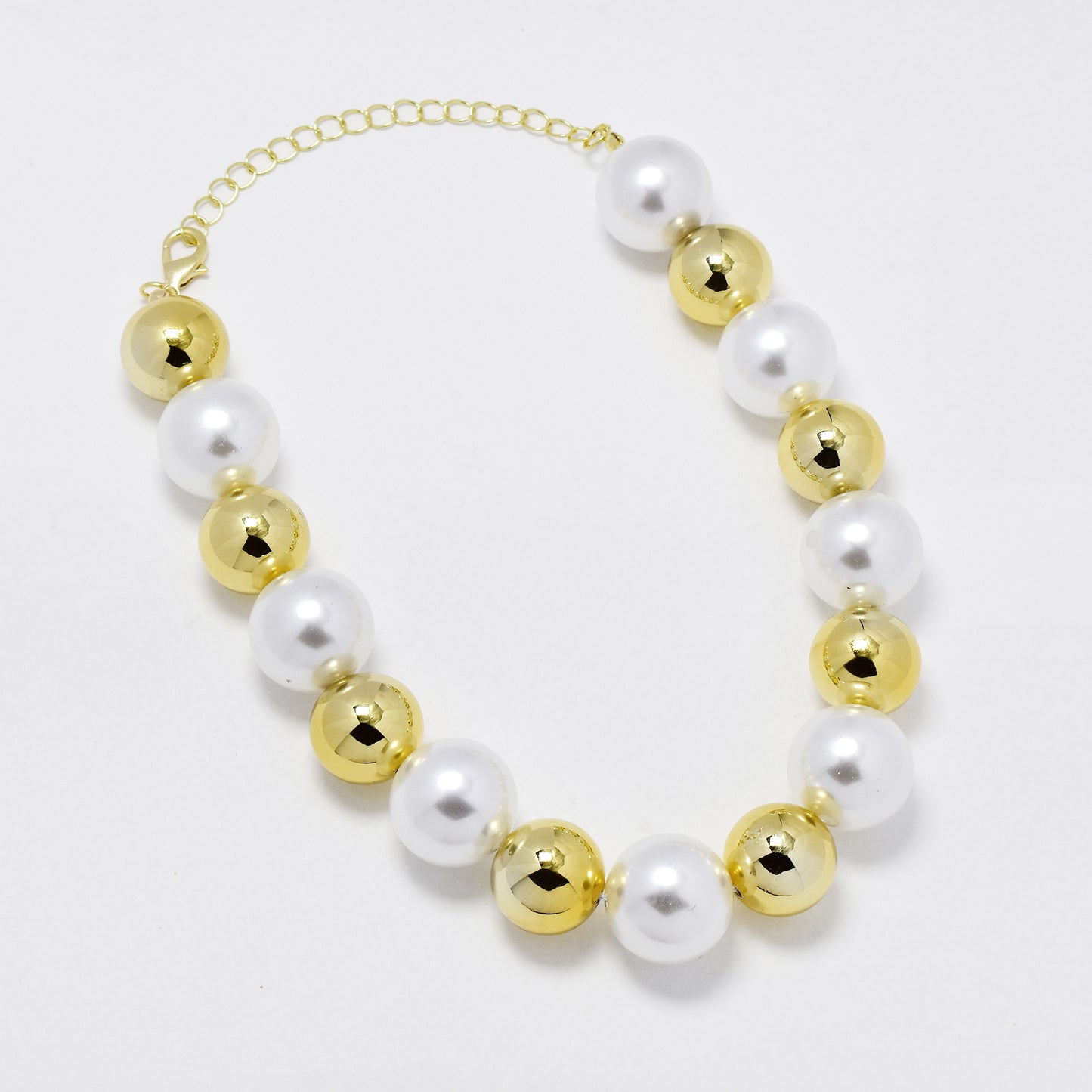 YN6312 - Fashion faux pearl stament necklace