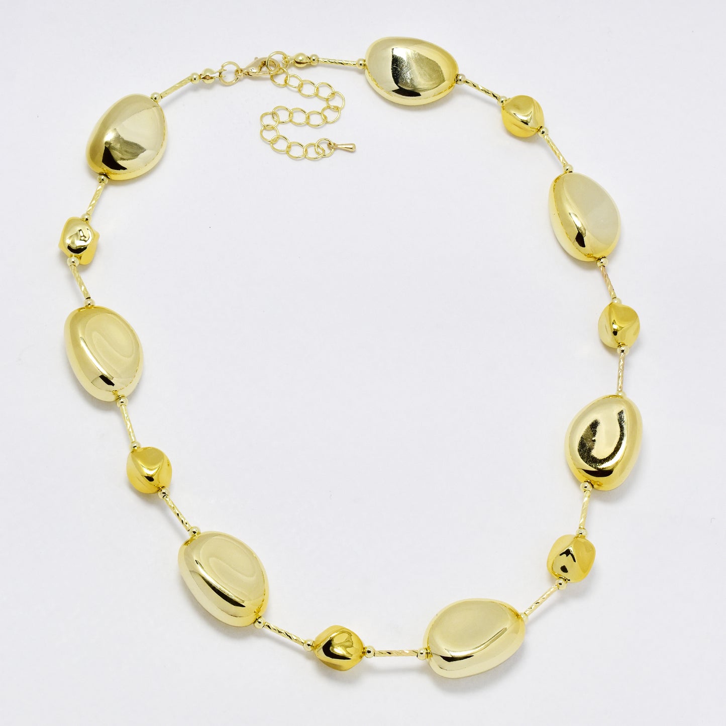 YN6318 - Fashion organic pebble statement necklace