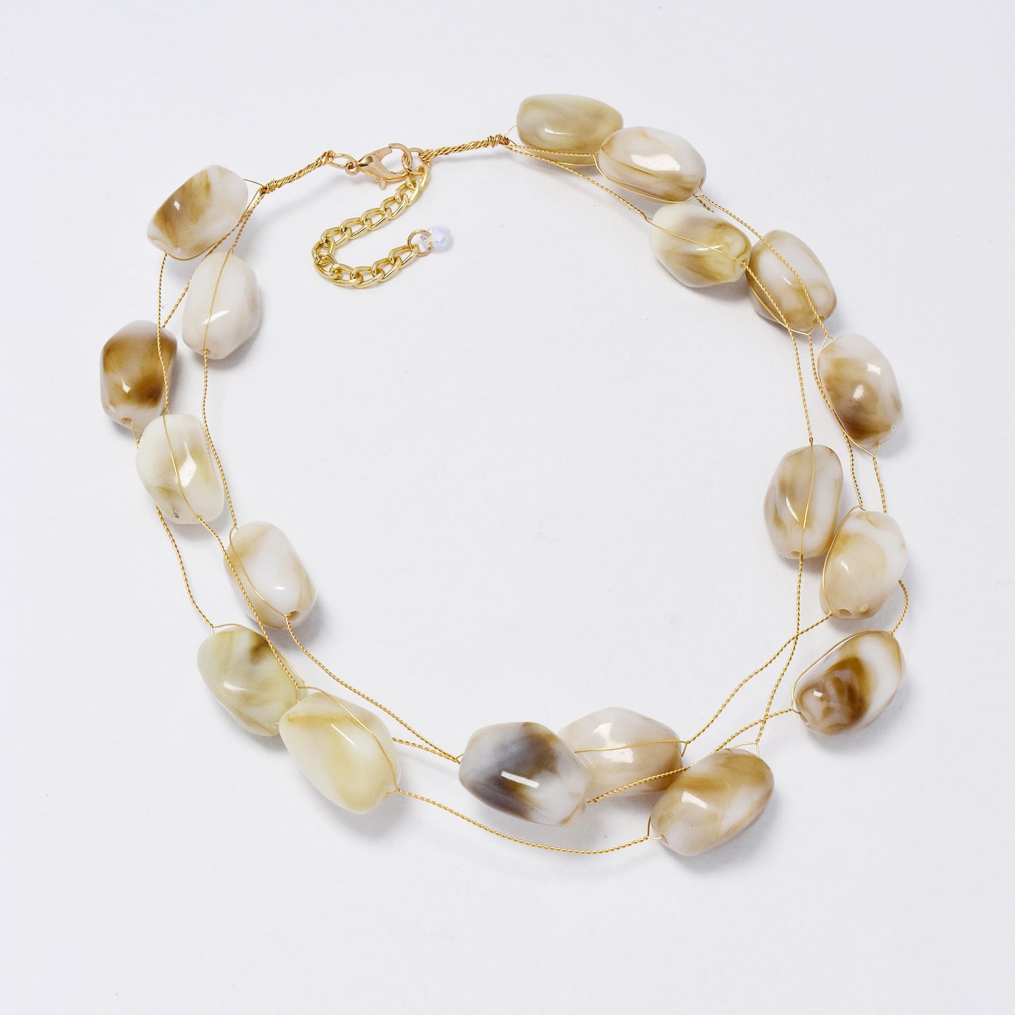 YN6358 - Fashion statement floating bead necklace