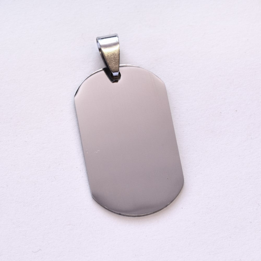 Buy 1 get 1 FREE - Stainless steel rectangular disc pendant - SSYP4803