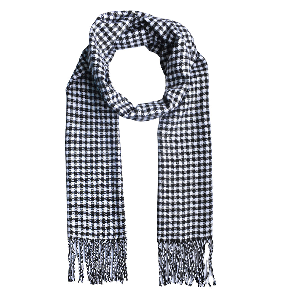 Vintage check tassel scarf - YS3121