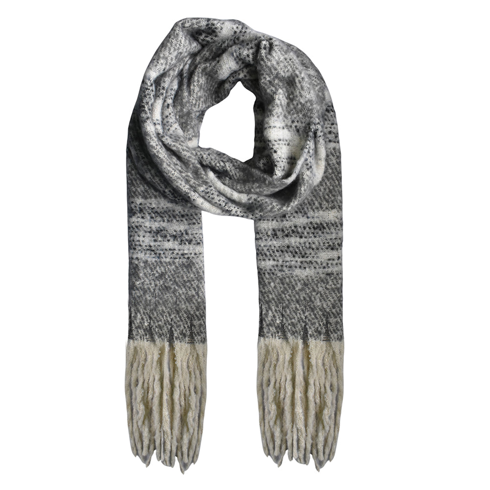 Mix print heavy weight tassel oversized scarf - YS3132