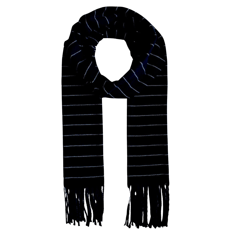 YS3233-BL - Linear fashion scarf - Blue