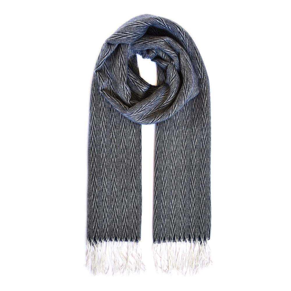 Luxuriously soft zig zag pattern woven scarf - YS4535
