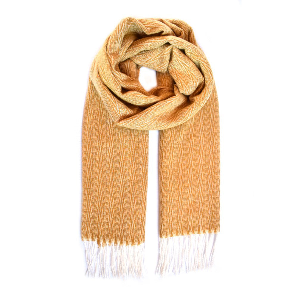 Luxuriously soft zig zag pattern woven scarf - YS4535