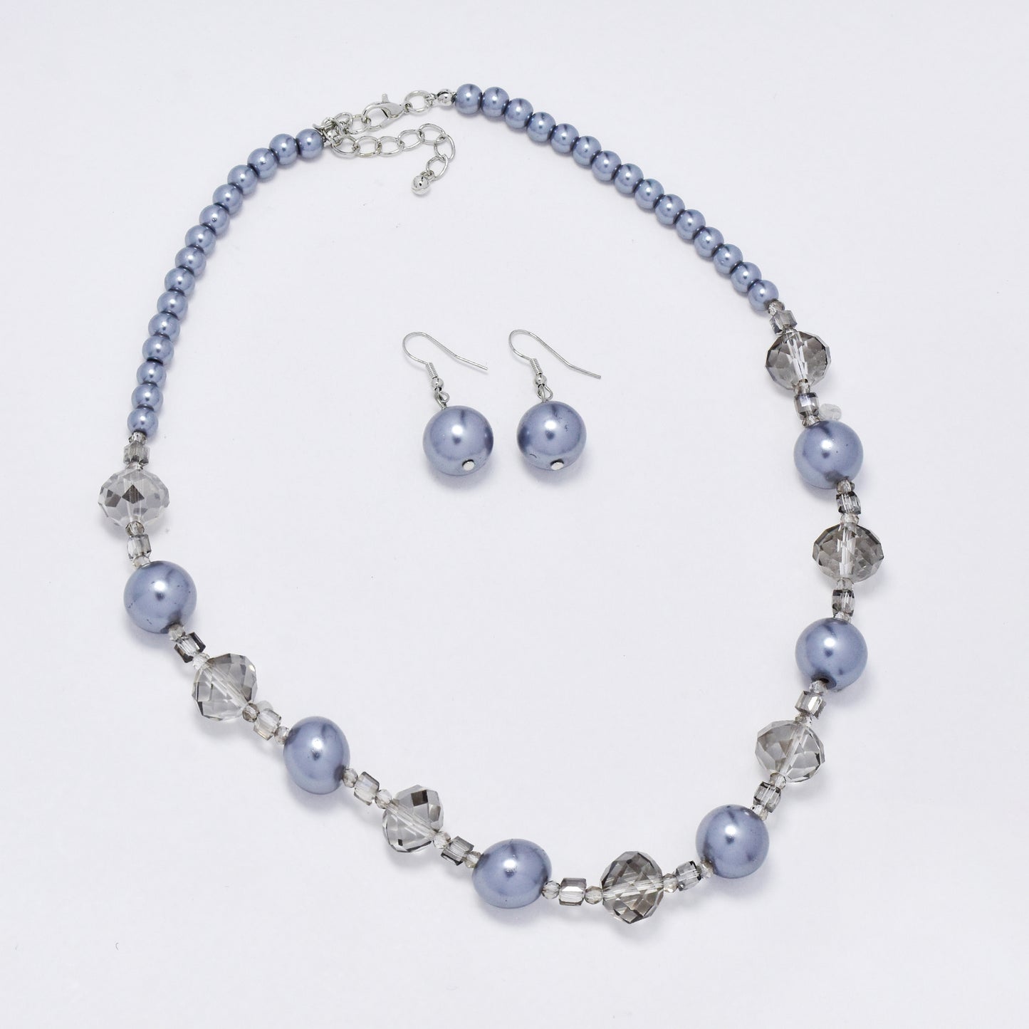 YST6324 - Fashion facated bead & pearl necklace & earring set