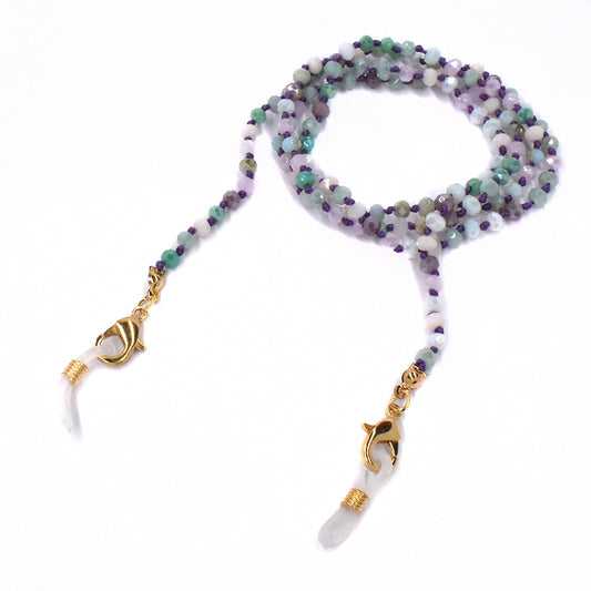 Colour beaded sunglass chain with clasp