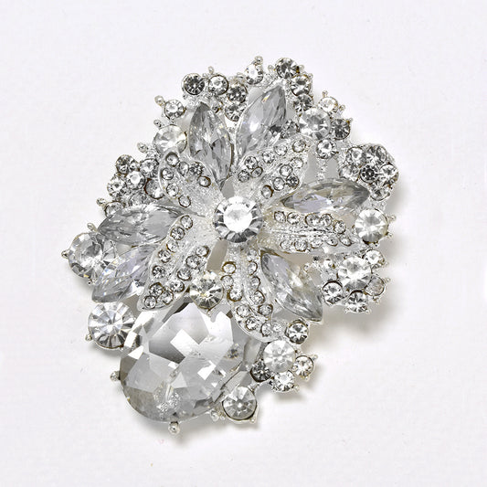 Fashion Diamante flower statement brooch
