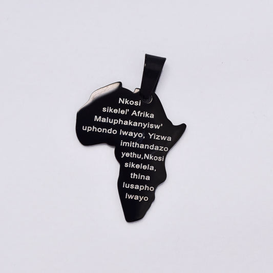 Stainless steel Africa map pendant - NCSSP037