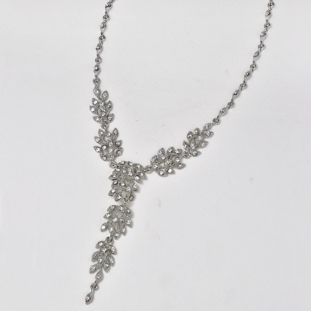 Fashion crystal decorative floral statement necklace - ABN1207