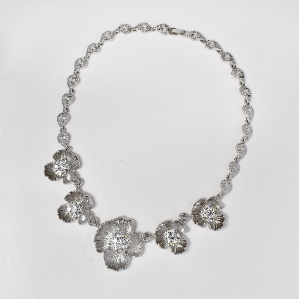 Fashion Hibiscus flower statement necklace - ABN1211