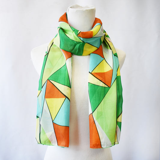 ABS1000 - Bright geometric shape scarf