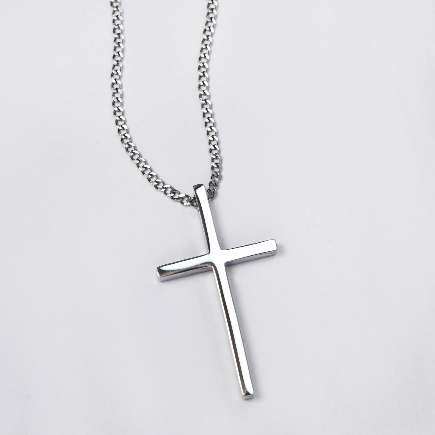 Buy 1 get 1 FREE - Stainless steel gold plated plain cross necklace - ABSSN05I