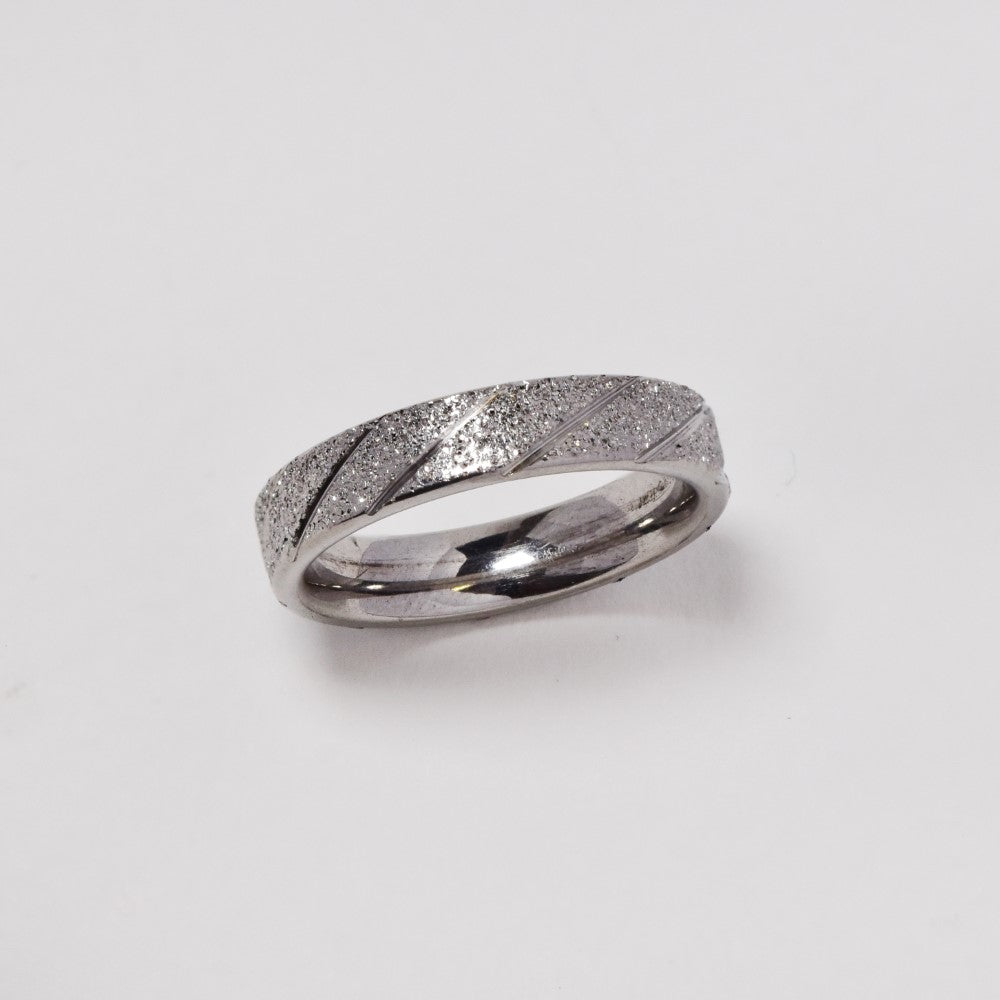 Stainless steel diagonal line glitter band - ABSSR93
