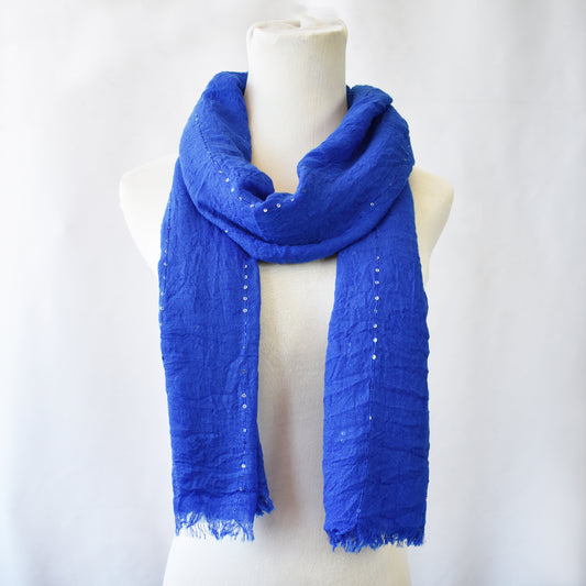 AS221C - Blue lightweight scarf