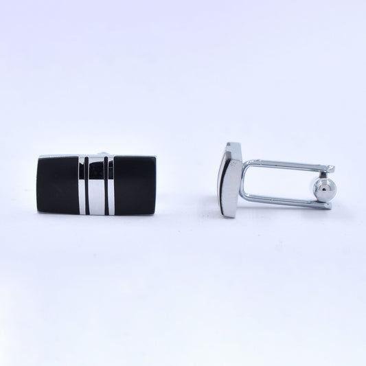 YC630 - Two-toned 9.5mm x 19mm cufflinks