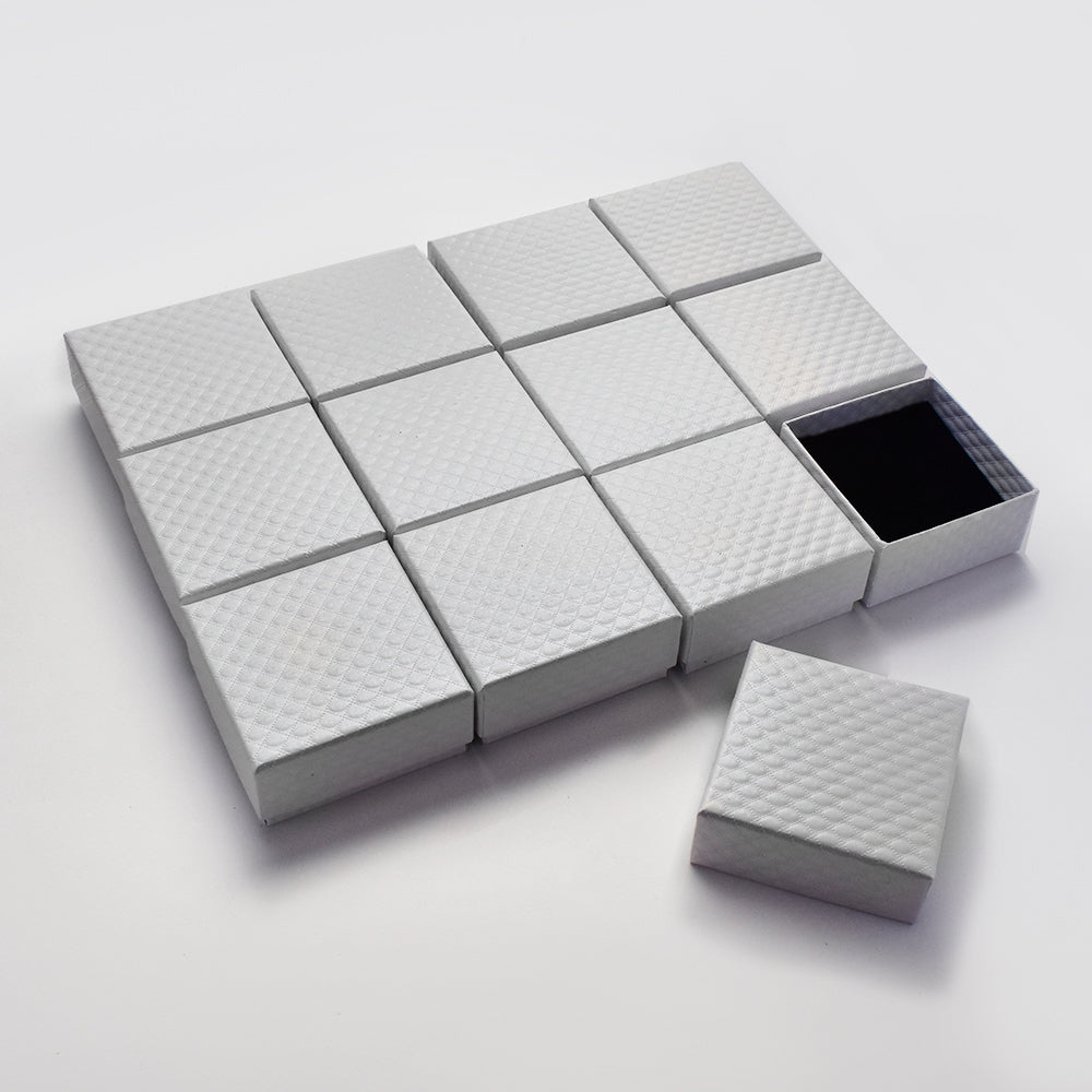 12 Piece 7.5cm x 7.5cm gift box for necklace, earring and ring set - BOX14