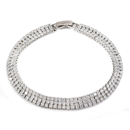 Premium 3 row cubic Zirconia Tennis bracelet