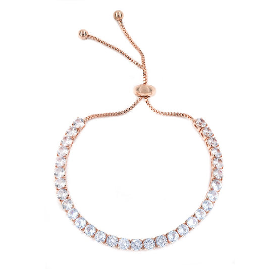 CZYB4511 - Premium brass adjustable Cubic Zirconia Tennis Bracelet