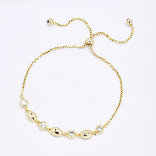 CZYB6168 - Premium CZ pull-through bracelet