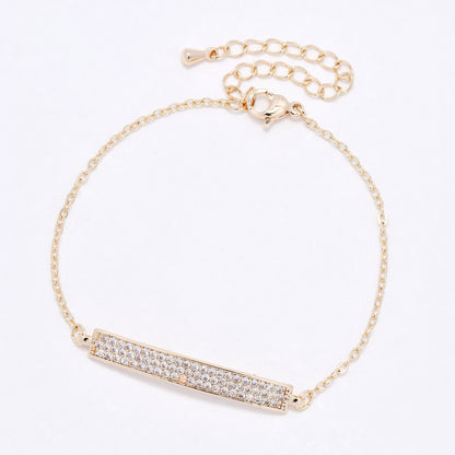 CZYB6178 - Premium brass CZ pull-through bracelet