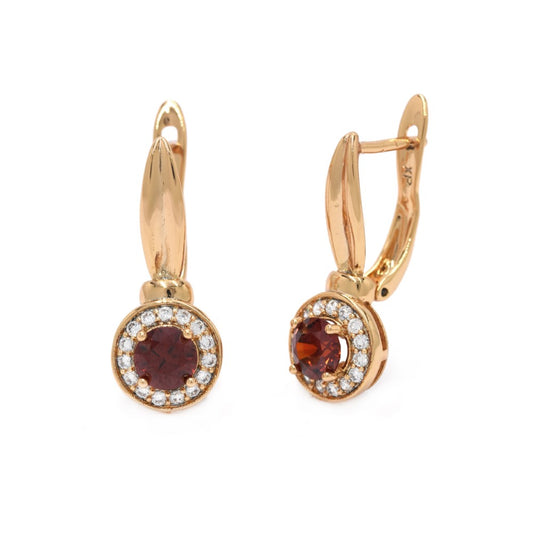 Premium halo Cubic zirconia French clip earring