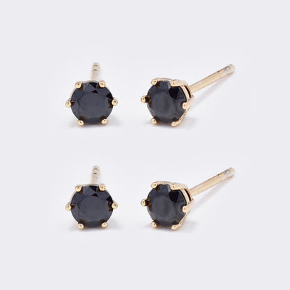 4mm Round CZ studs - 2 pack - CZYE5775