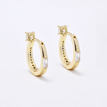 CZYE6149 - Premium brass 18mm x 2mm CZ hoop earrings